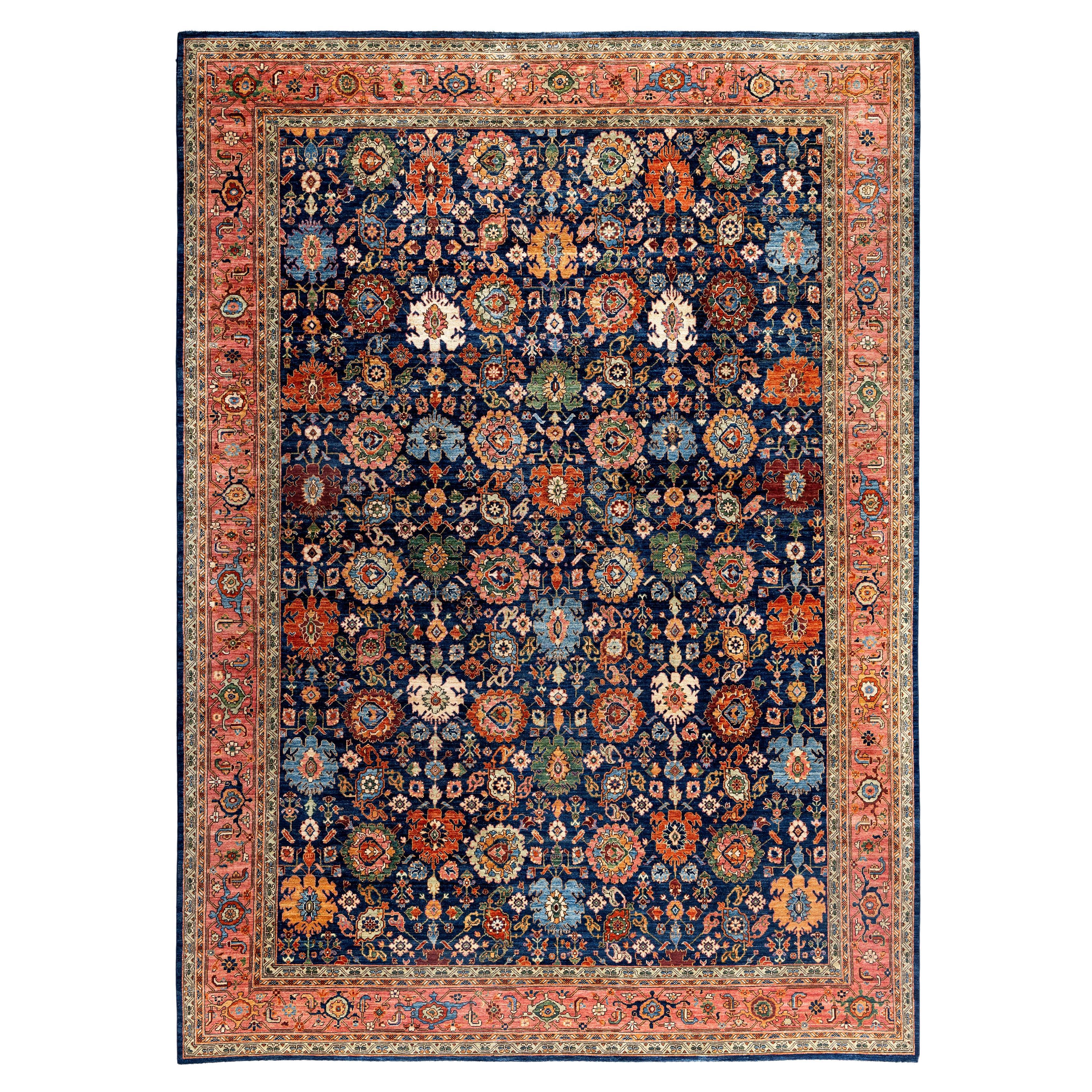 Serapi One-of-a-Kind Wool Blue Area Rug 10' 0" x 13' 10"