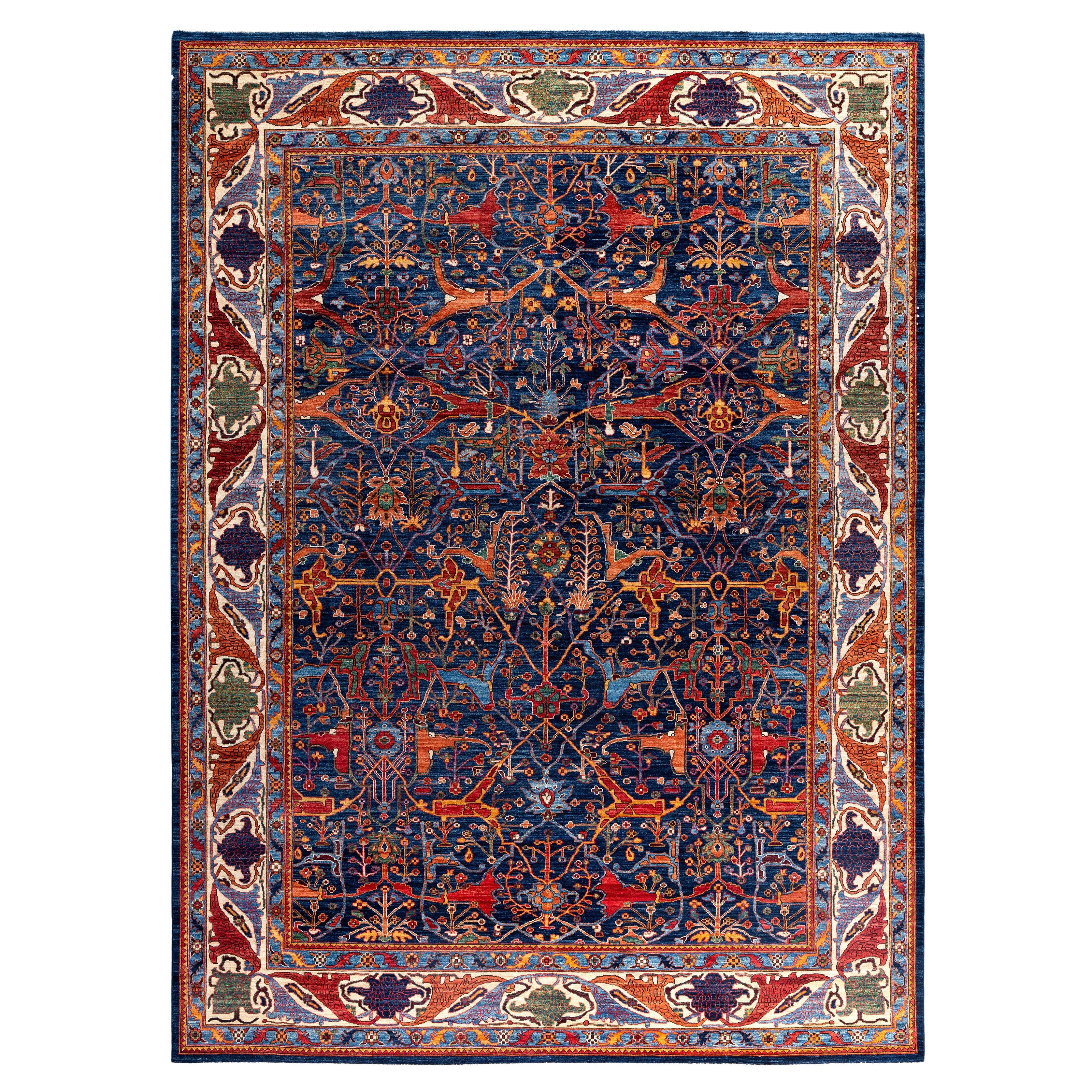 Serapi One-of-a-Kind Wool Blue Area Rug 10' 0" x 13' 10"