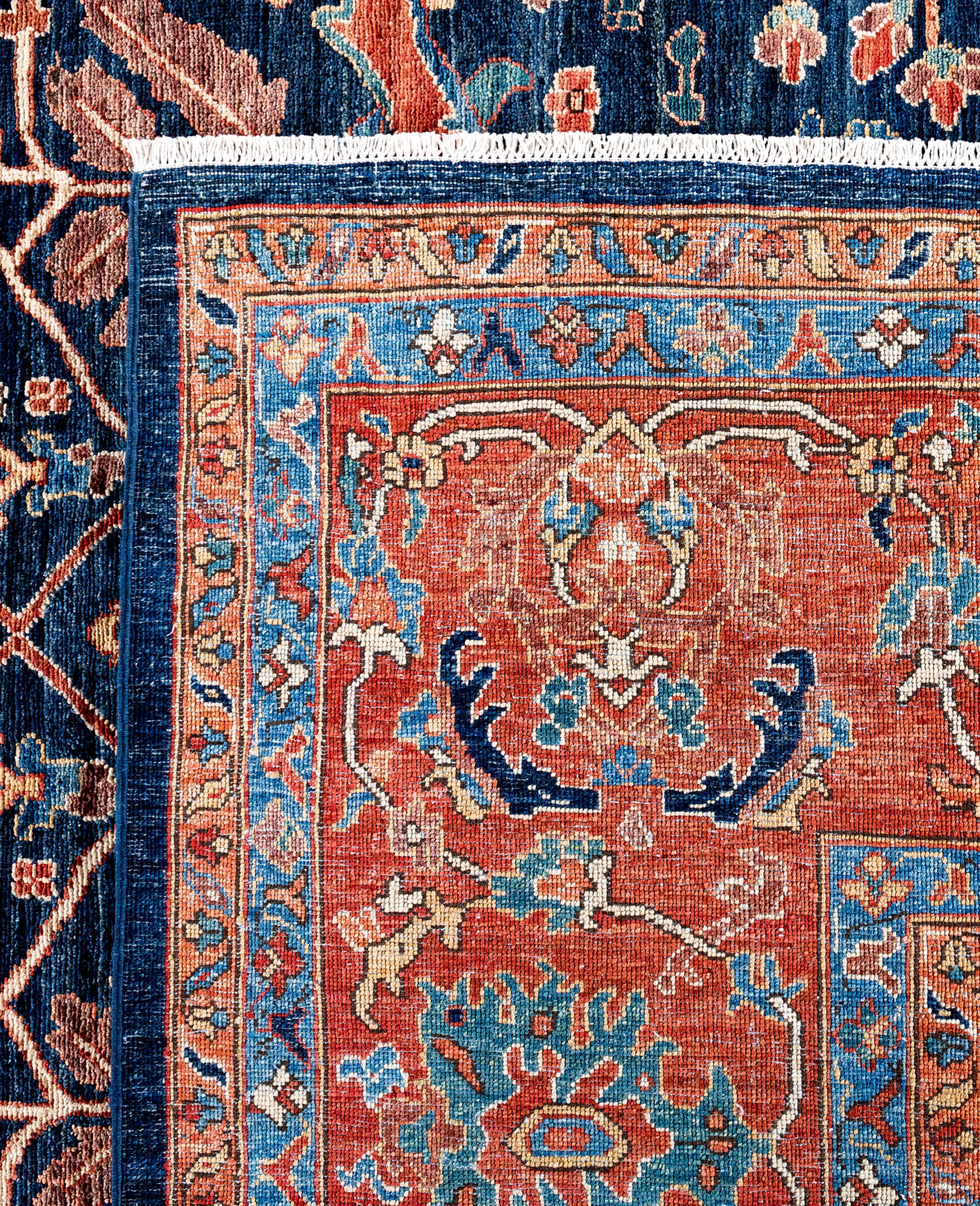 Serapi One-of-a-Kind Wool Blue Area Rug 10' 0