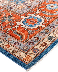 Serapi One-of-a-Kind Wool Blue Area Rug 10' 0" x 14' 2"