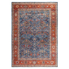 Alfombra de lana azul única Serapi 10' 0" x 14' 2"