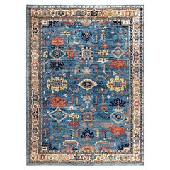 Serapi One-of-a-Kind Wool Blue Area Rug 10' 1" x 13' 10"