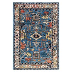 Serapi One-of-a-Kind Wolle Blau Bereich Teppich 4' 1" x 5' 11"