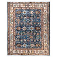 Alfombra de lana azul única Serapi 7' 10" x 10' 0"