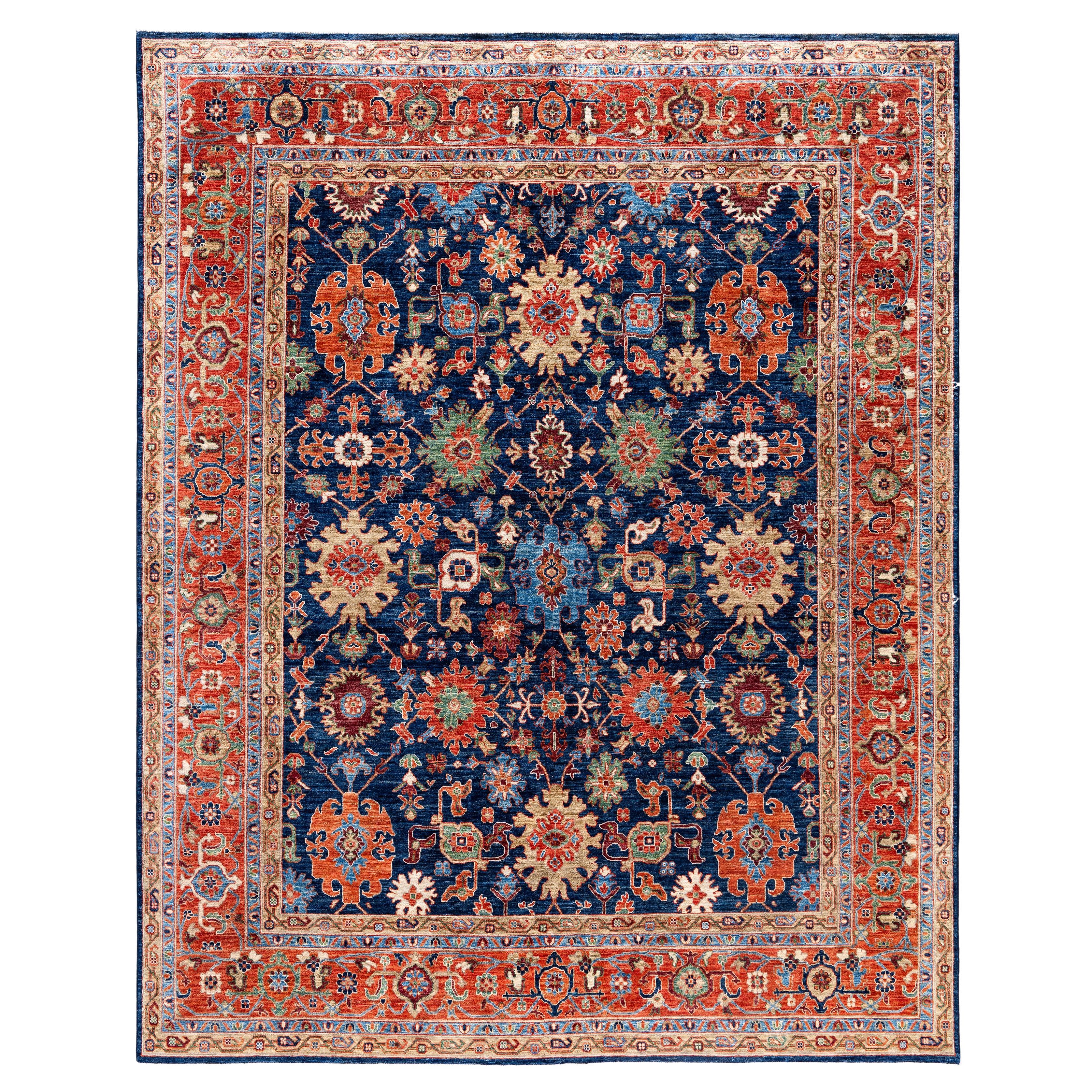 Serapi One-of-a-Kind Wool Blue Area Rug 8' 0" x 9' 10"