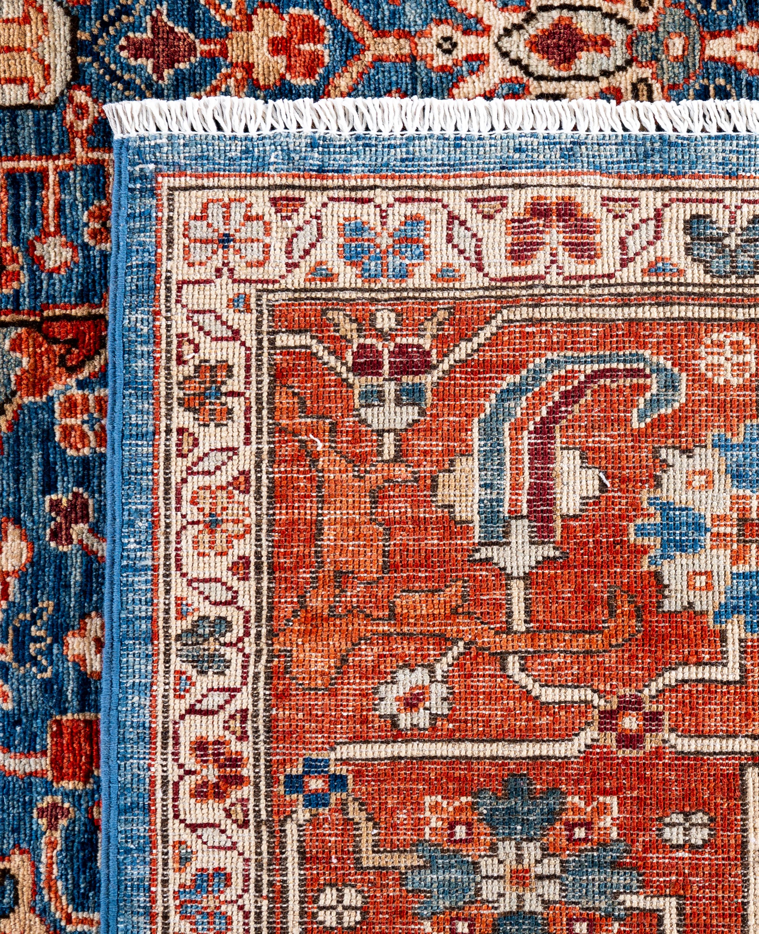 Serapi One-of-a-Kind Wool Blue Area Rug 8' 0