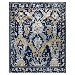 Alfombra de lana azul única Serapi 8' 0" x 9' 9"