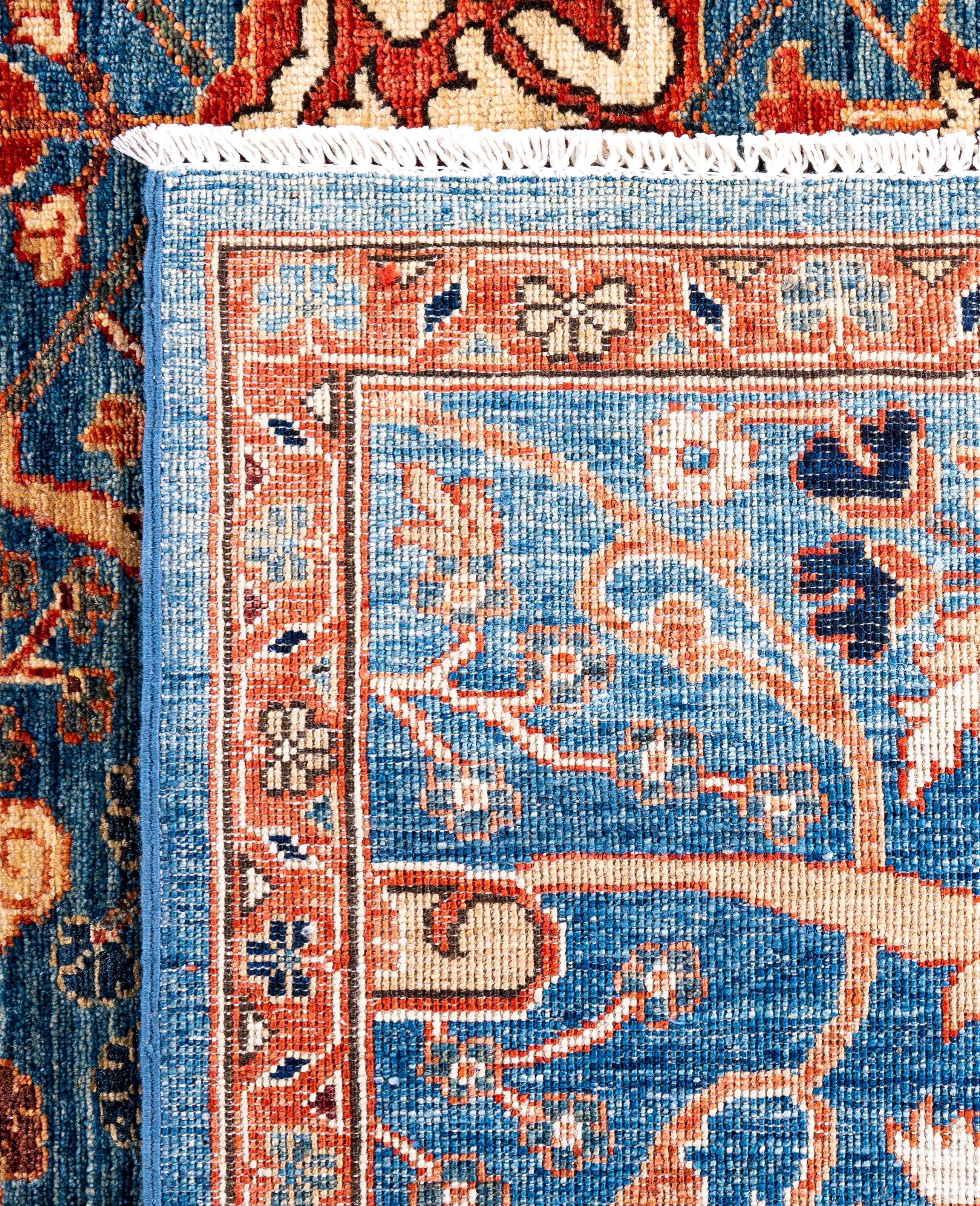 Tappeto Serapi One-of-a-Kind in Lana Blu 8' 2
