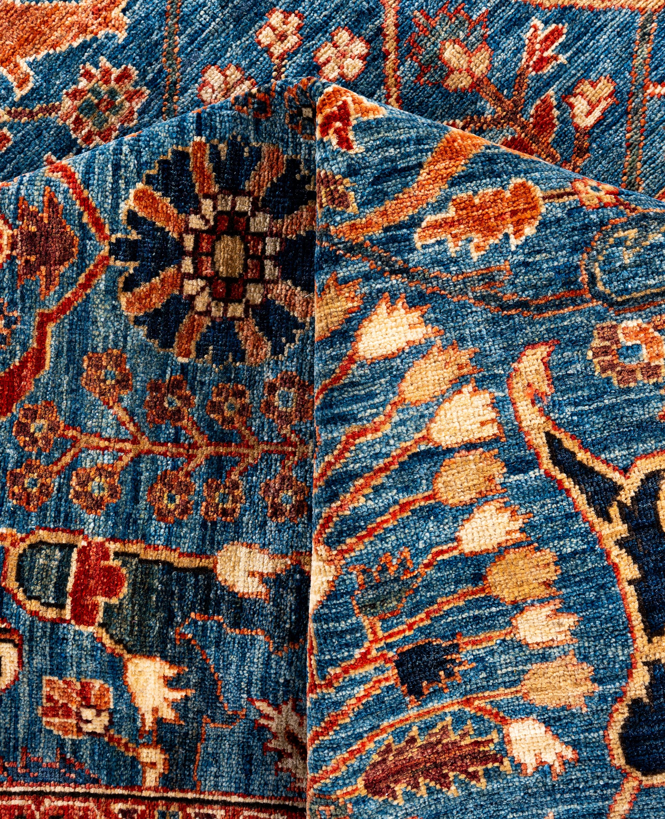 Tappeto Serapi One-of-a-Kind in Lana Blu 8' 2