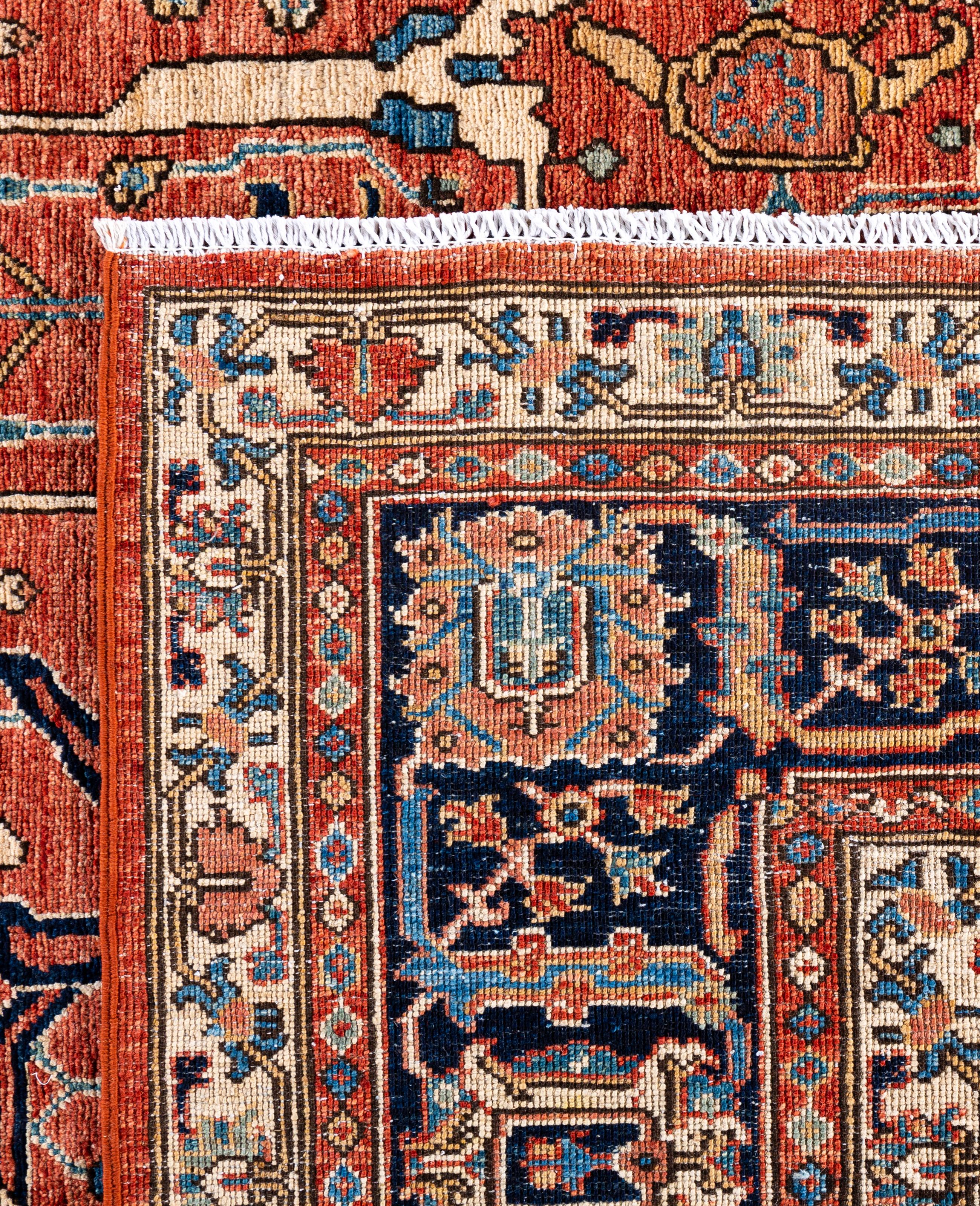Serapi One-of-a-Kind Wool Blue Area Rug 8' 3