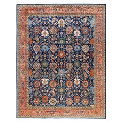 Tappeto Serapi One-of-a-Kind in Lana Blu 9' 1" x 11' 9"