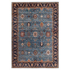 Serapi One-of-a-Kind Wool Blue Area Rug 9' 10" x 13' 10"