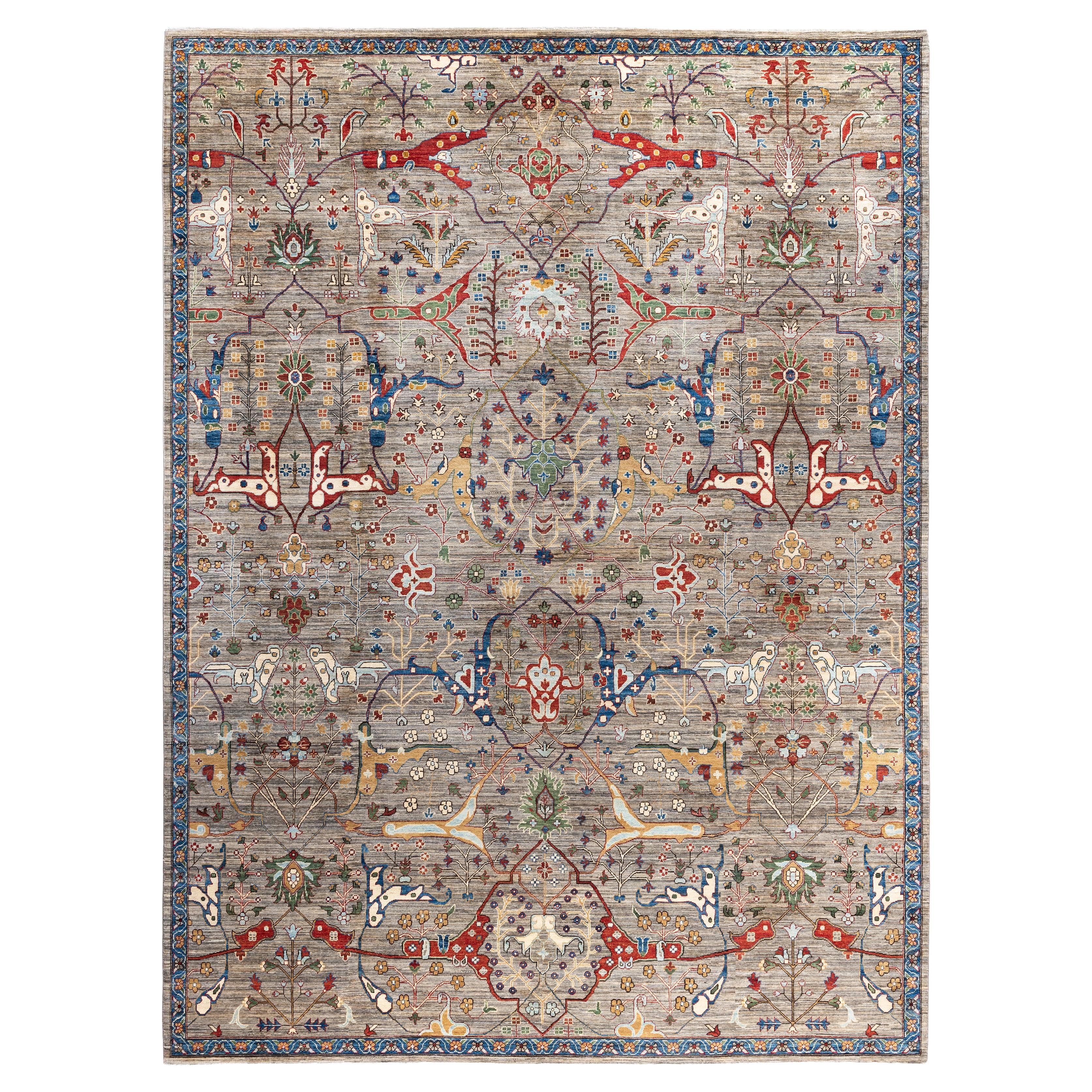 Serapi One-of-a-Kind Wool Brown Area Rug 10' 2" x 13' 8" For Sale