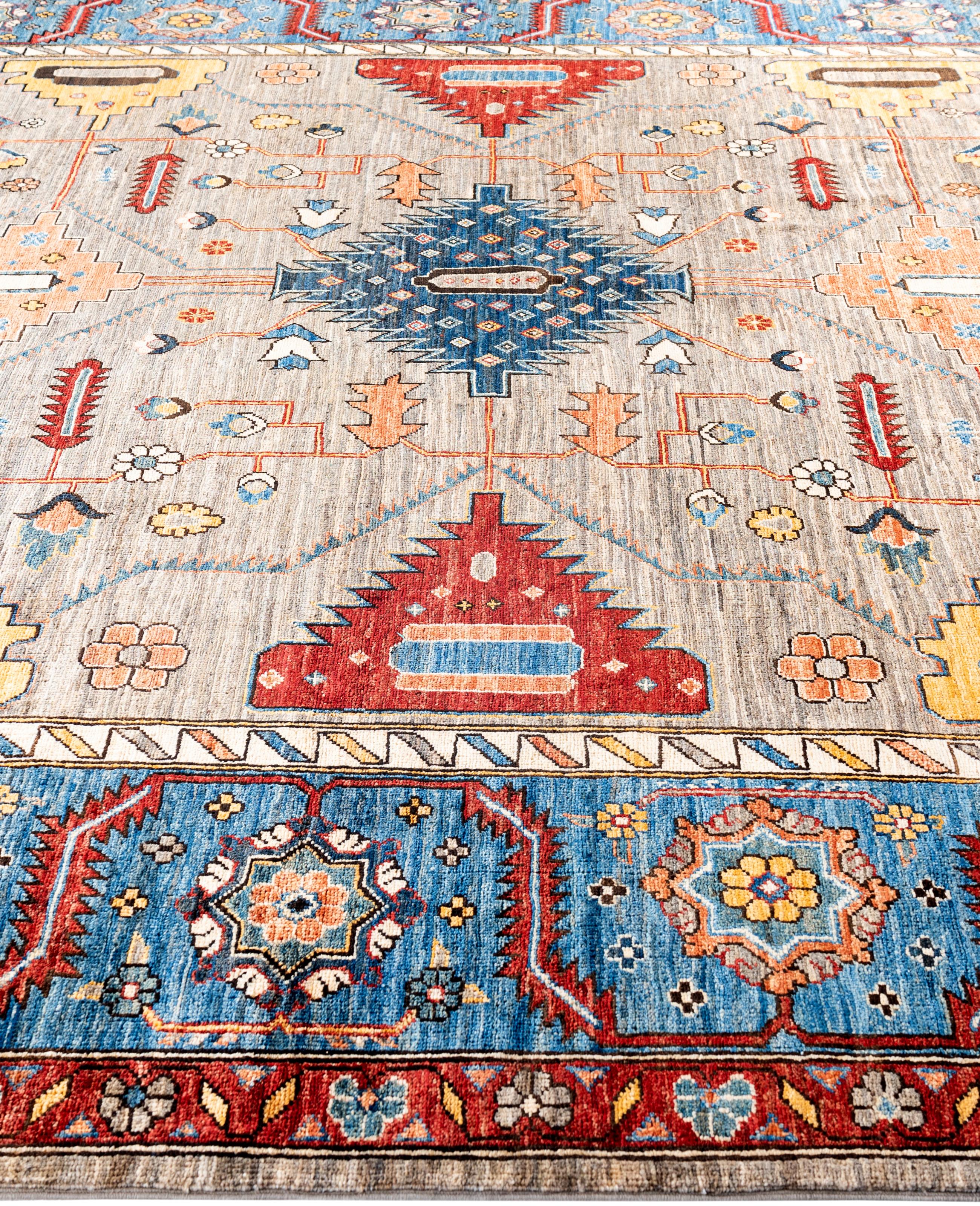 Noué à la main Serapi Tapis unique en laine marron 8' 1