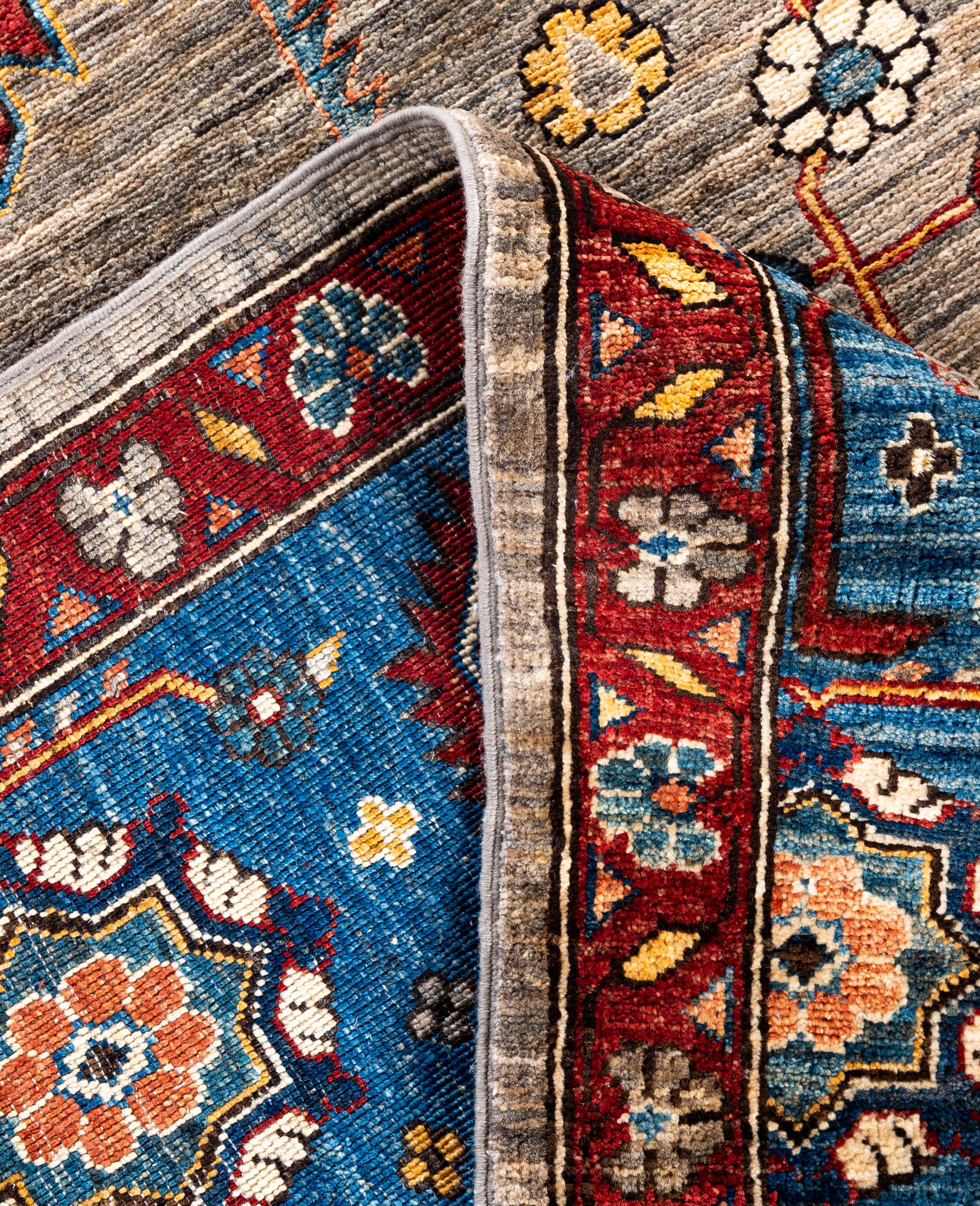 XXIe siècle et contemporain Serapi Tapis unique en laine marron 8' 1