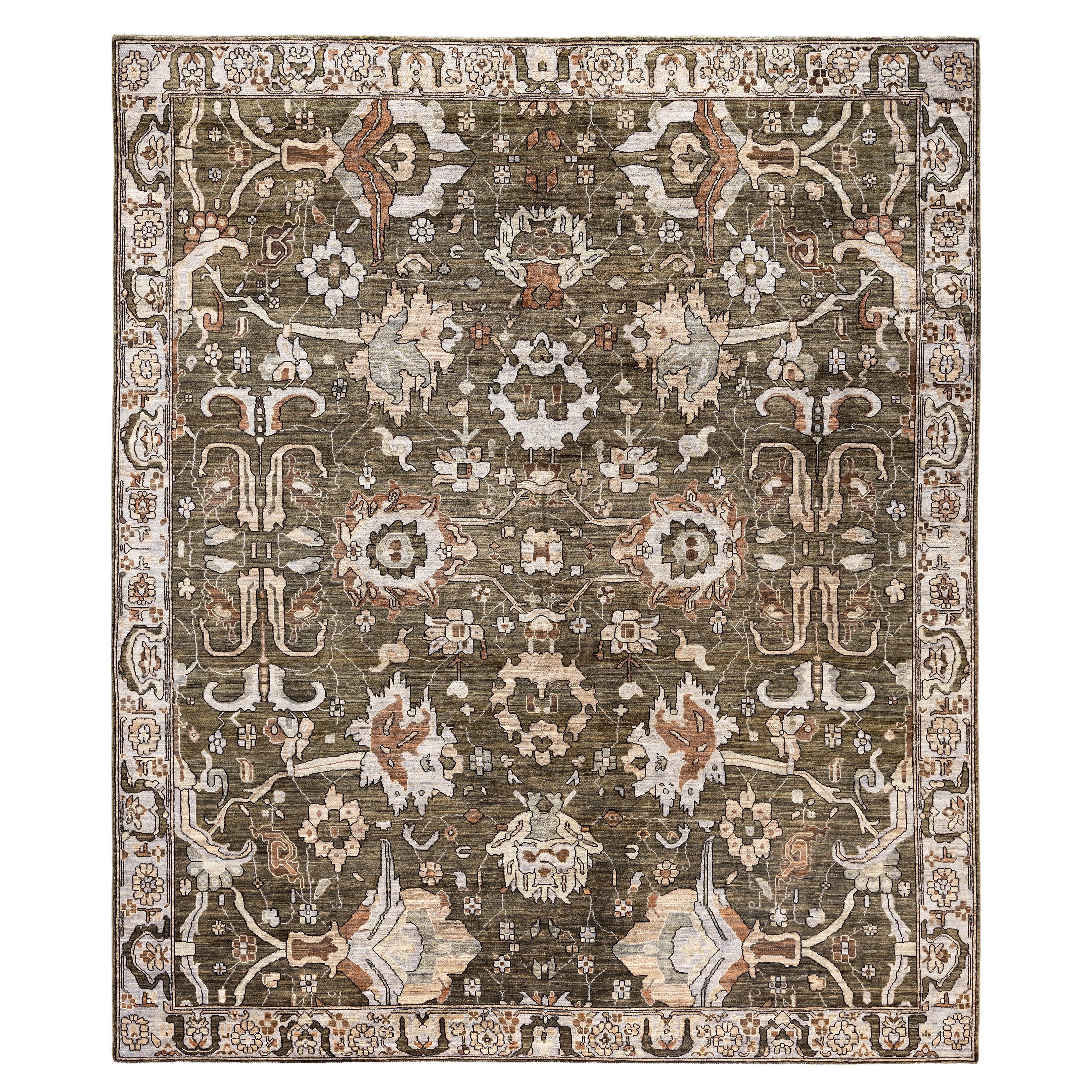 Serapi One-of-a-Kind Wool Brown Area Rug 8' 1" x 9' 9"