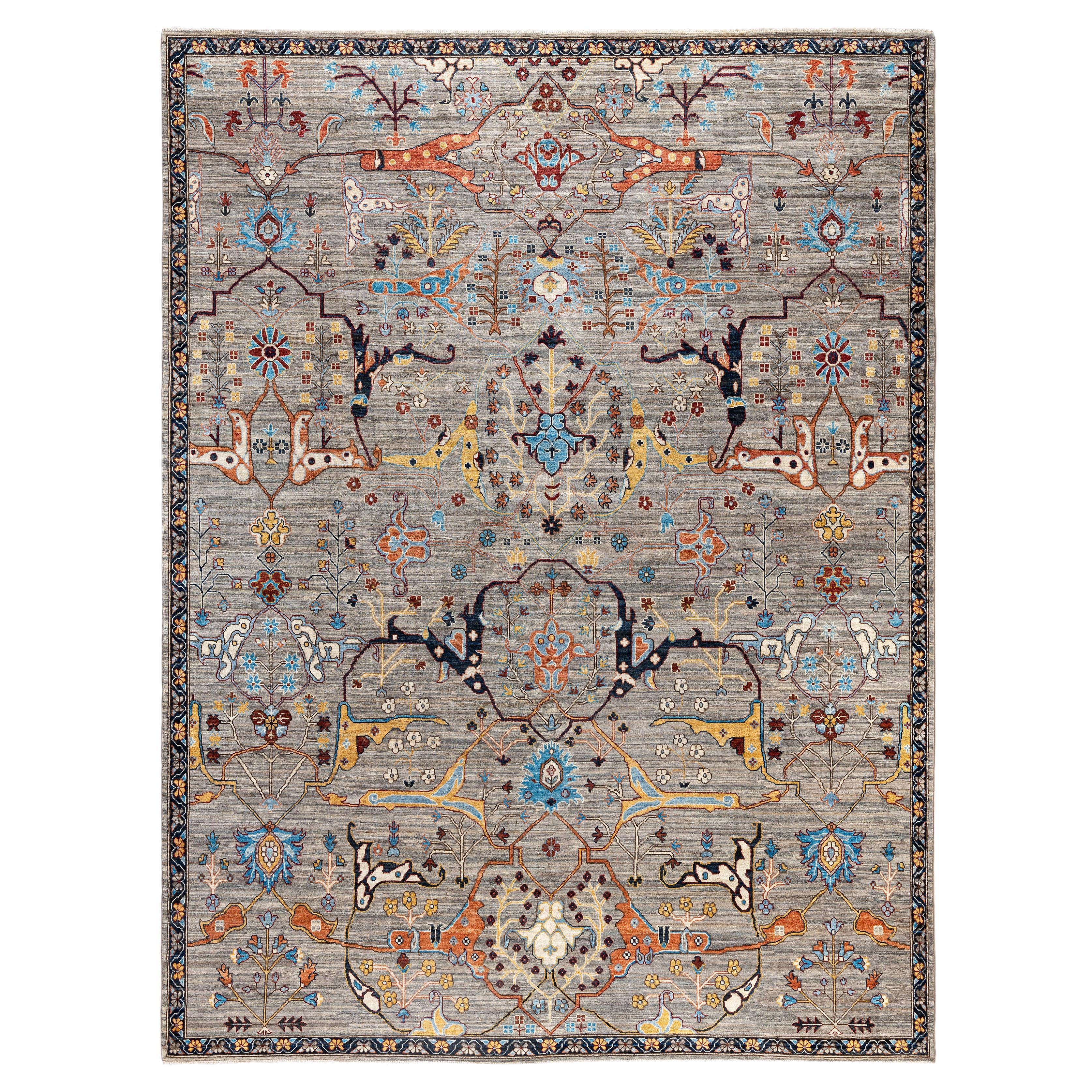 Serapi One-of-a-Kind Wool Brown Area Rug 8' 10" x 11' 10"