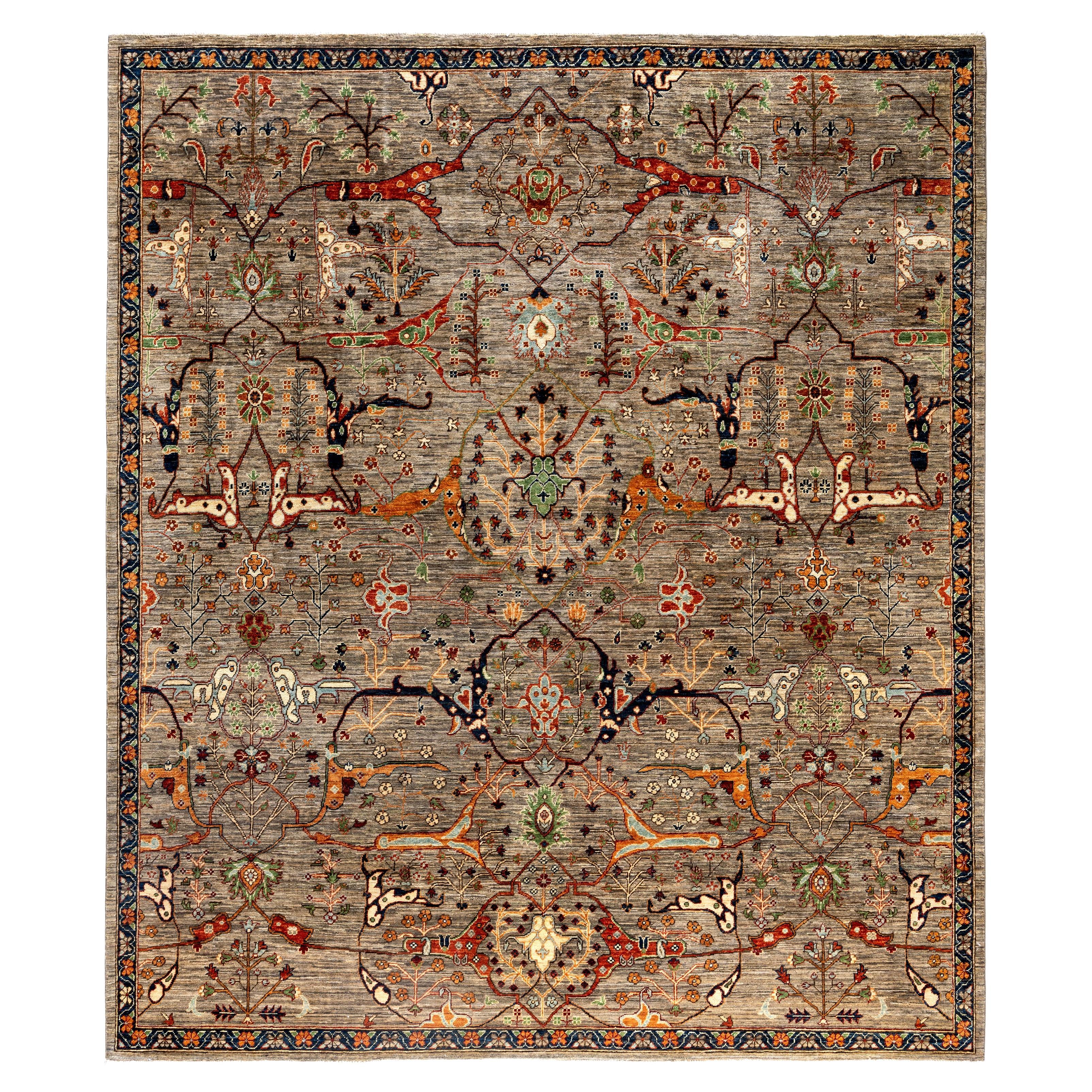 Serapi One-of-a-Kind Wool Brown Area Rug 8' 3" x 9' 9"