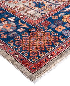 Tappeto Serapi in lana marrone unico nel suo genere 8' 9" x 11' 9"