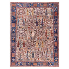 Serapi Tapis unique en son genre en laine marron 8' 9" x 11' 9"