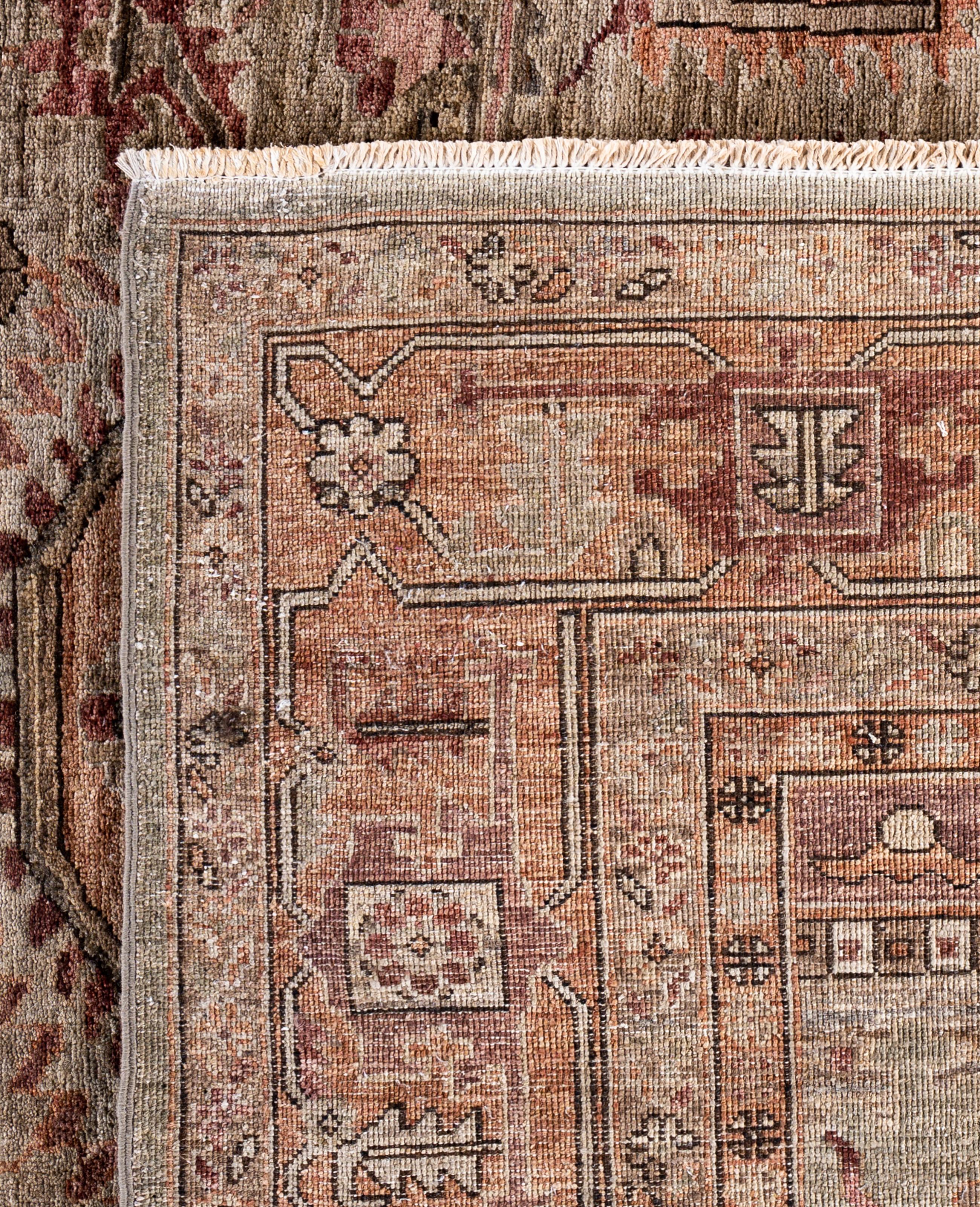Serapi One-of-a-Kind Wool Brown Area Rug 9' 3