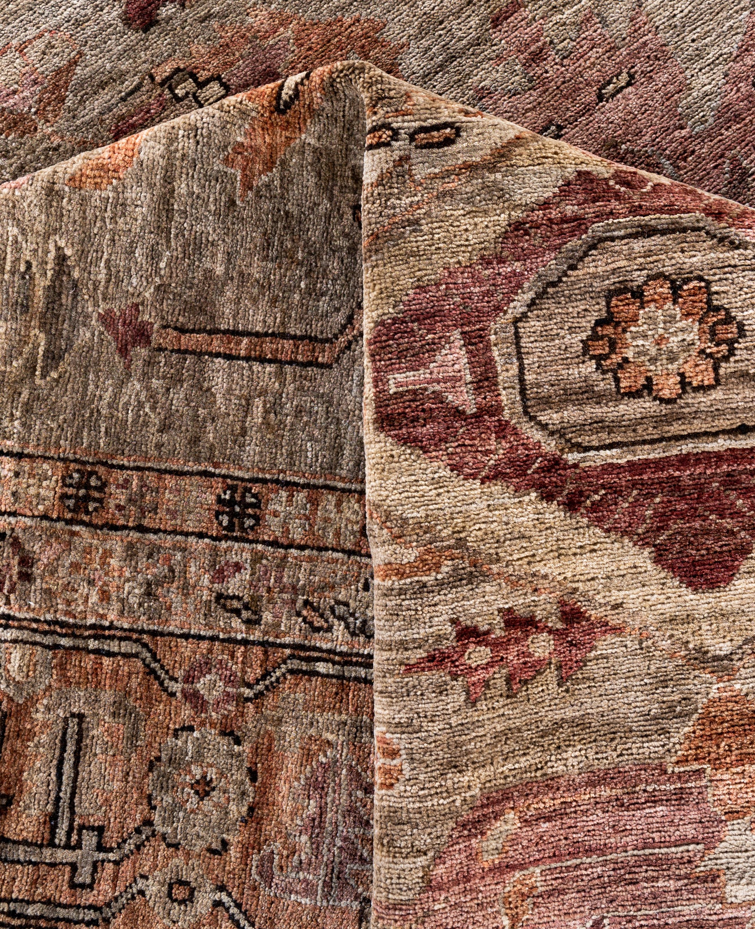 Serapi One-of-a-Kind Wool Brown Area Rug 9' 3