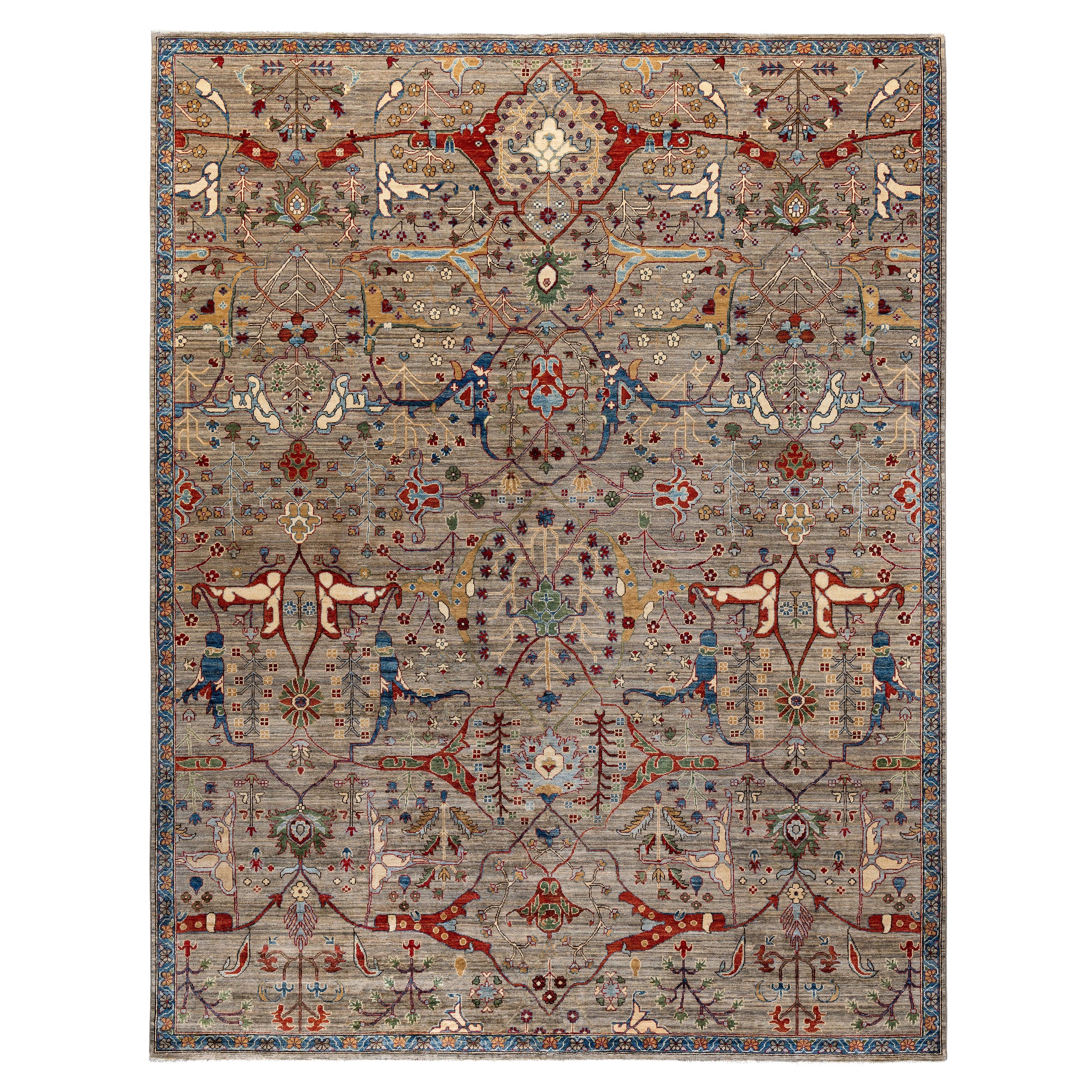 Serapi One-of-a-Kind Wool Brown Area Rug 9' 3" x 11' 11"