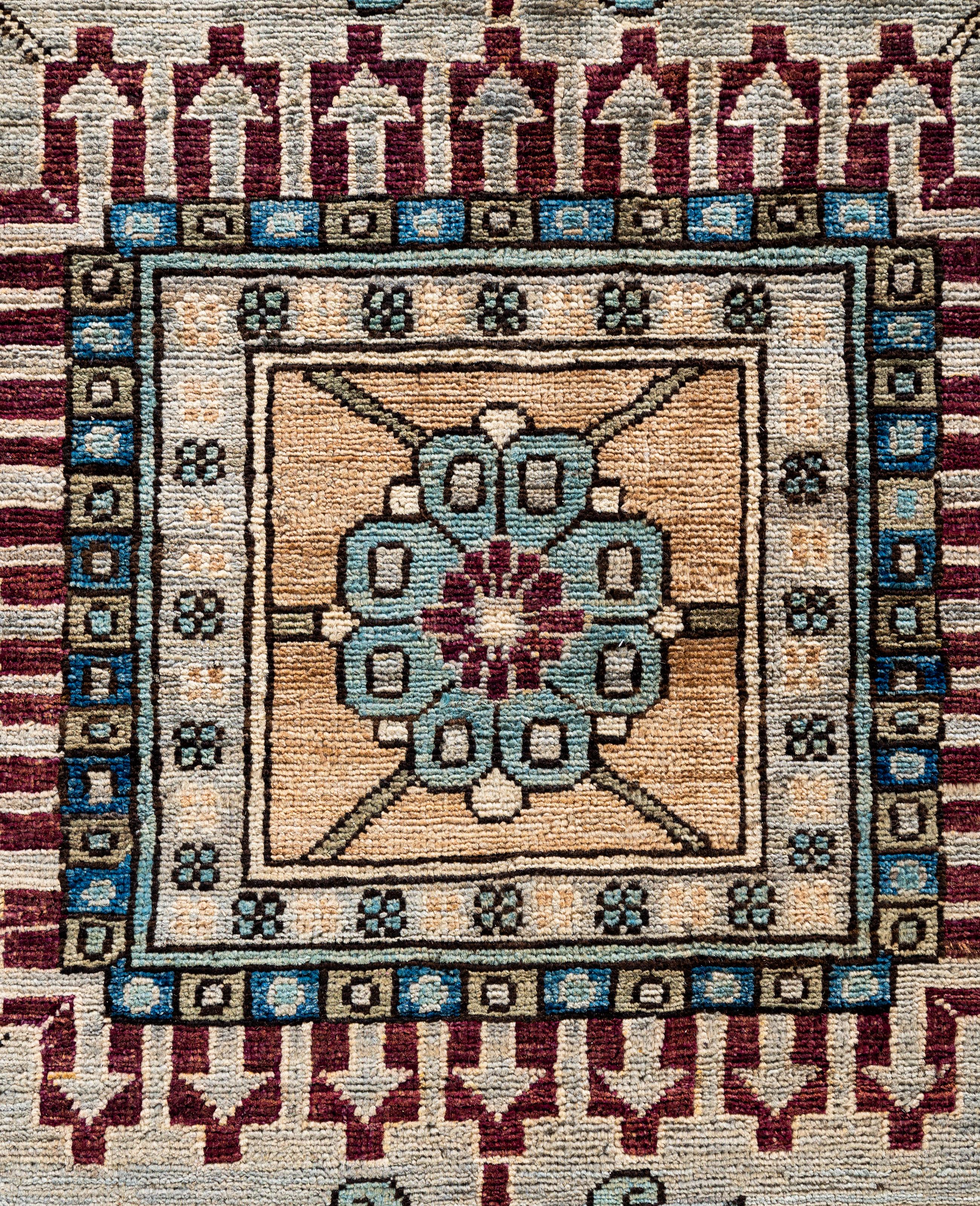 Pakistani Serapi One-of-a-Kind Wool Gray Area Rug 10' 0