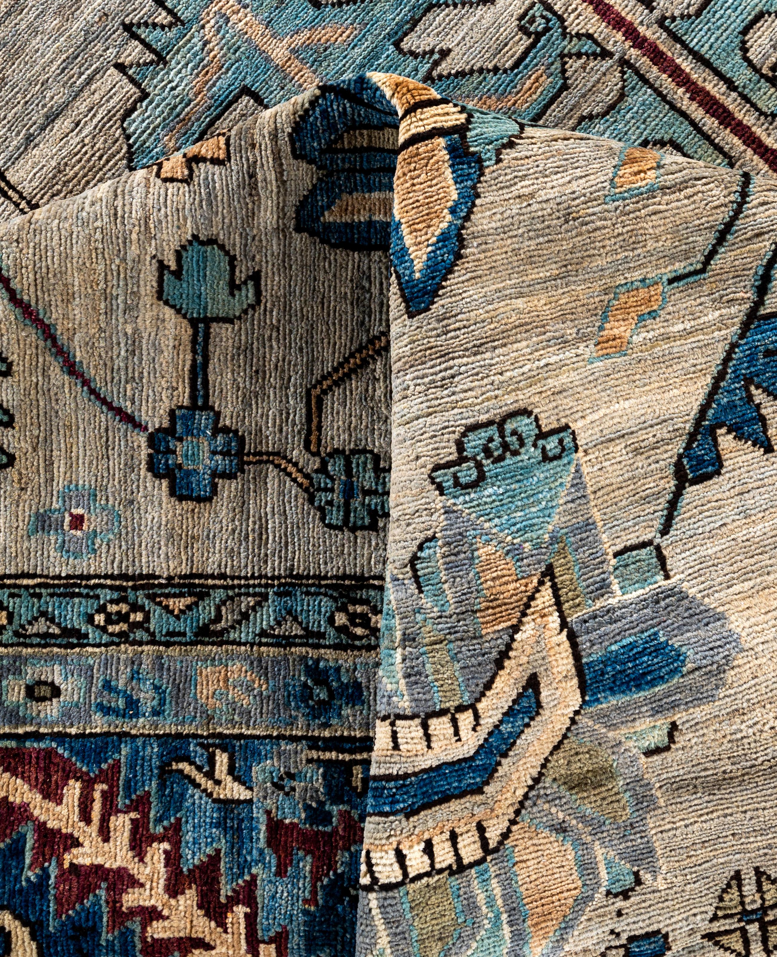 Serapi One-of-a-Kind Wool Gray Area Rug 10' 0