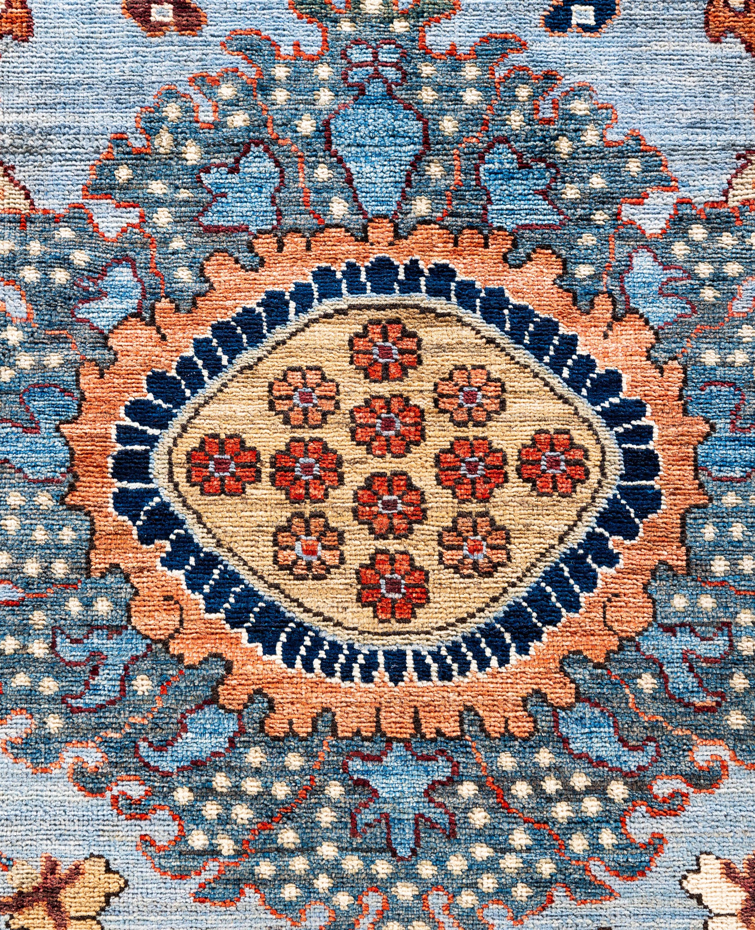 Pakistani Serapi One-of-a-Kind Wool Gray Area Rug 10' 0