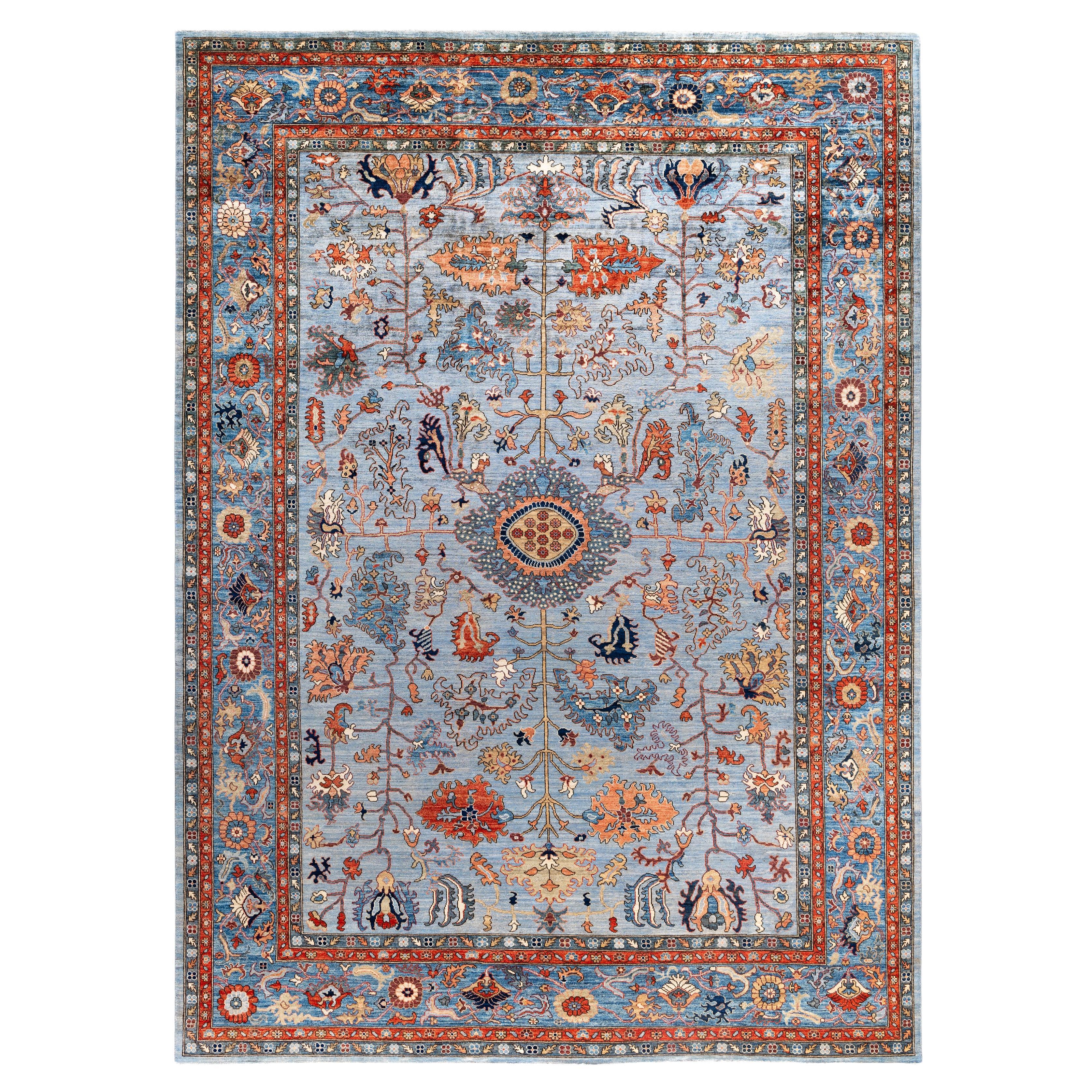 Serapi One-of-a-Kind Wool Gray Area Rug 10' 0" x 13' 8" For Sale