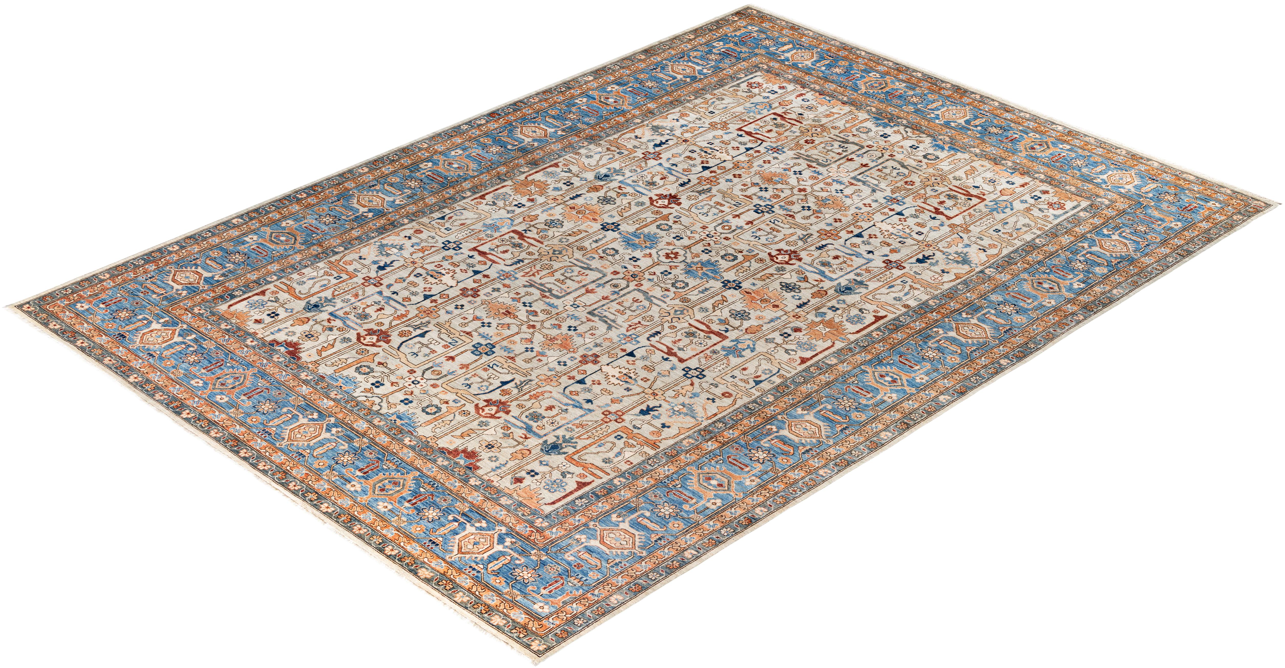 Serapi One-of-a-Kind Wool Gray Area Rug 10' 1