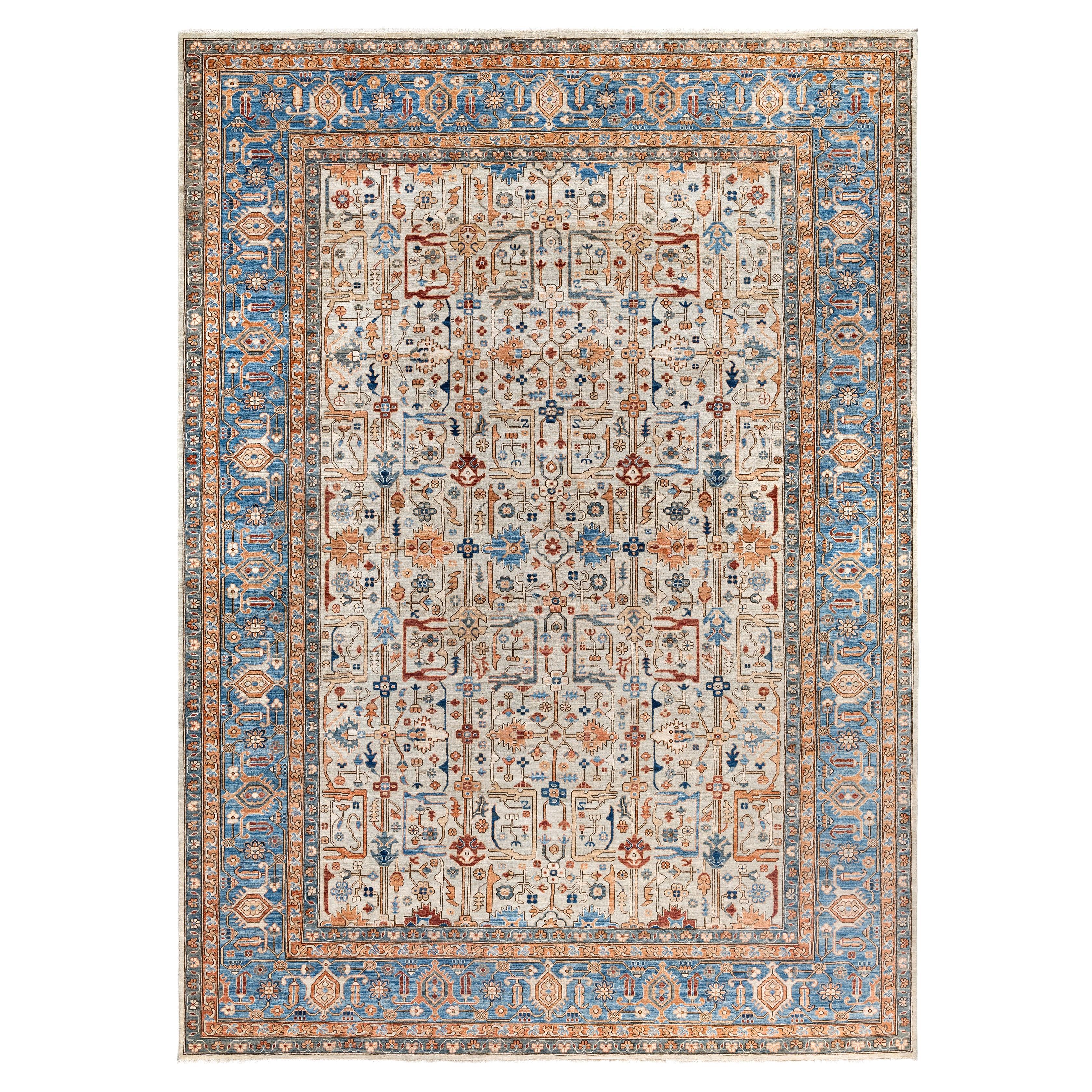 Serapi One-of-a-Kind Wool Gray Area Rug 10' 1" x 13' 9"