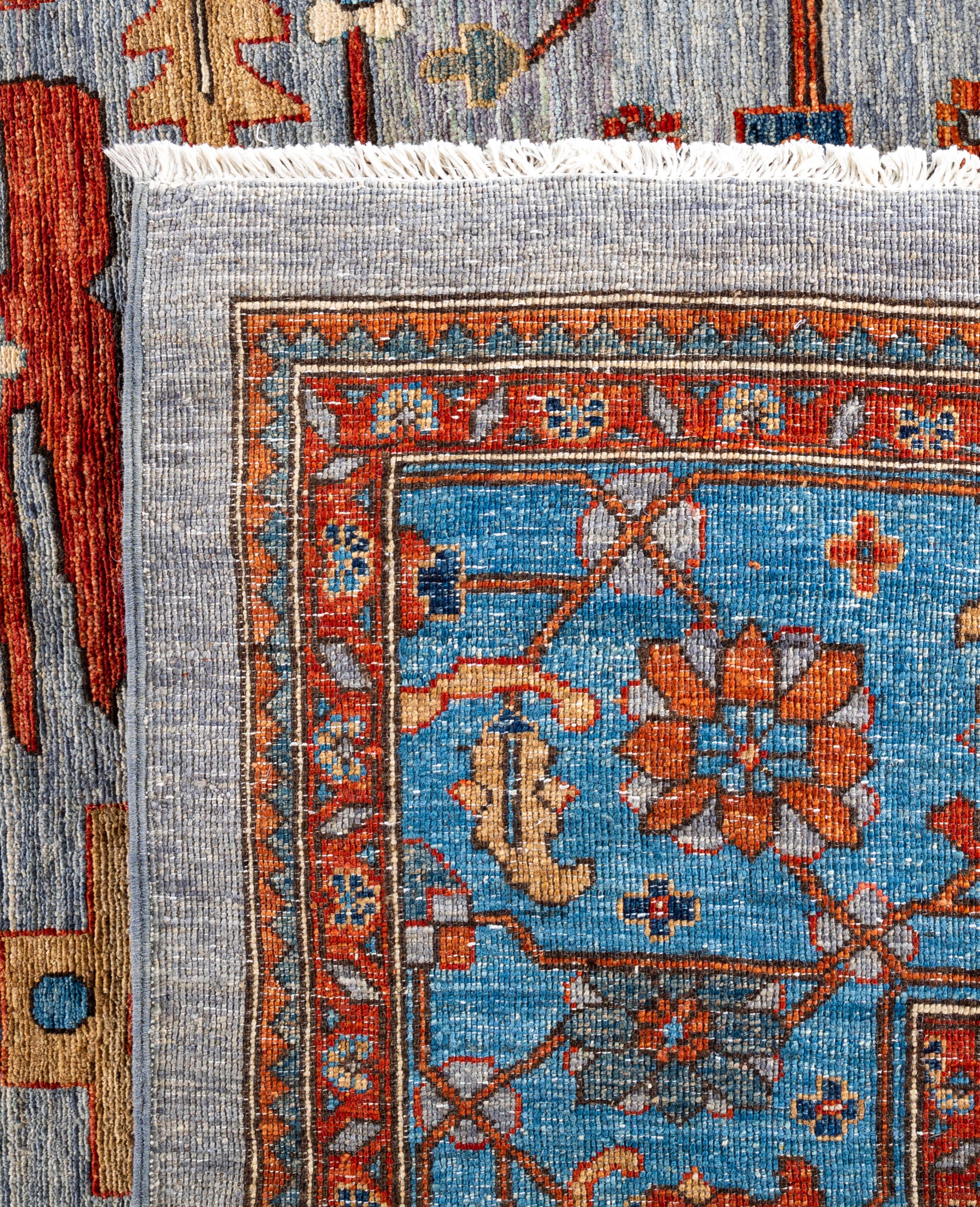 Tappeto Serapi One-of-a-Kind Wool Gray Area Rug 10' 2