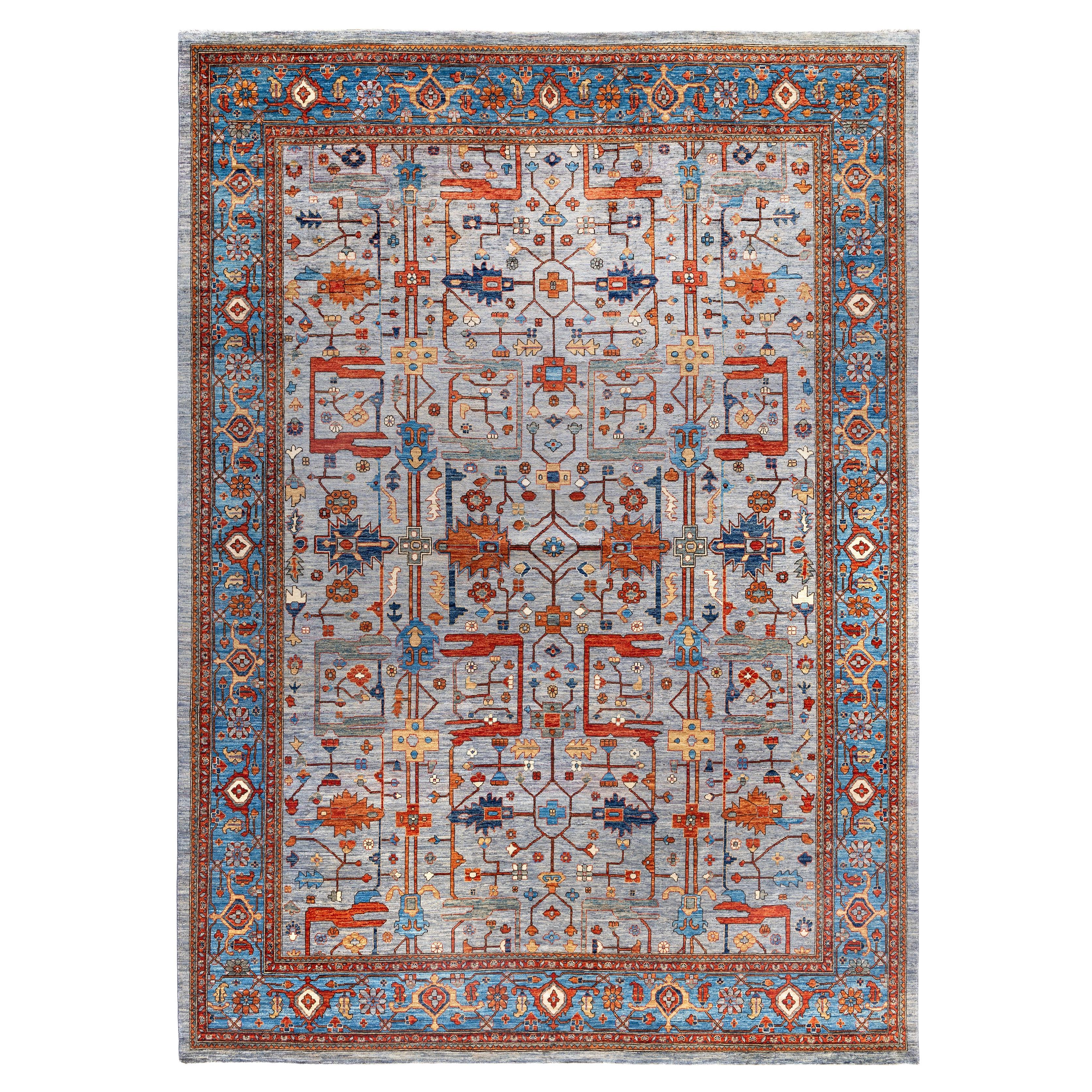 Serapi One-of-a-Kind Wool Gray Area Rug 10' 2" x 14' 0"