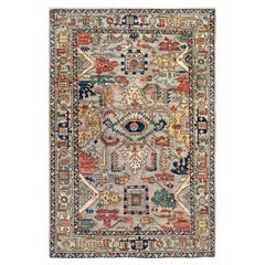 Serapi One-of-a-Kind Wolle grau Bereich Teppich 3' 11" x 5' 10"