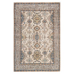 Alfombra de lana gris única Serapi 3' 11" x 5' 9"