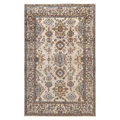 Alfombra de lana gris única Serapi 3' 11" x 6' 2"