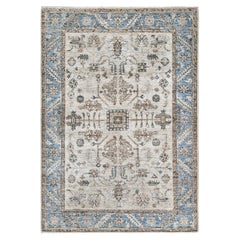 Serapi One-of-a-Kind Wolle grau Bereich Teppich 4' 1" x 5' 10"