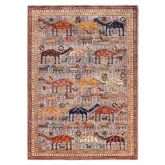 Serapi One-of-a-Kind Wolle Gray Bereich Teppich 4' 2" x 5' 10"