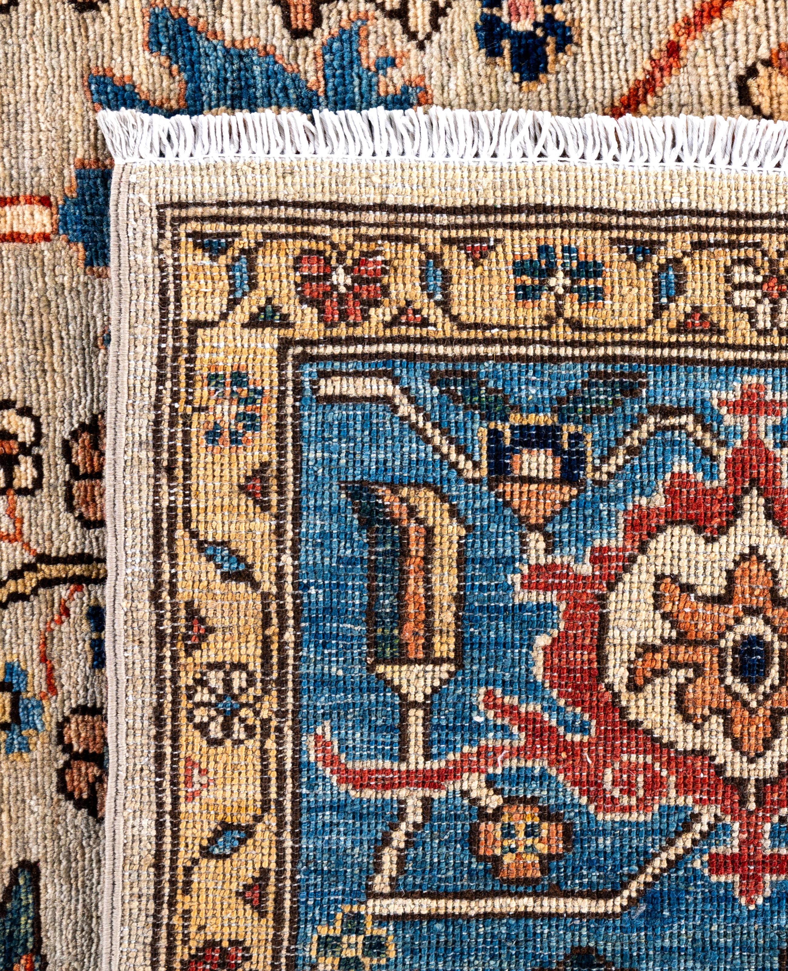 Serapi One-of-a-Kind Wool Gray Area Rug 7' 10