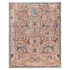 Serapi Tapis de sol unique en son genre en laine grise 8' 0" x 10' 0"