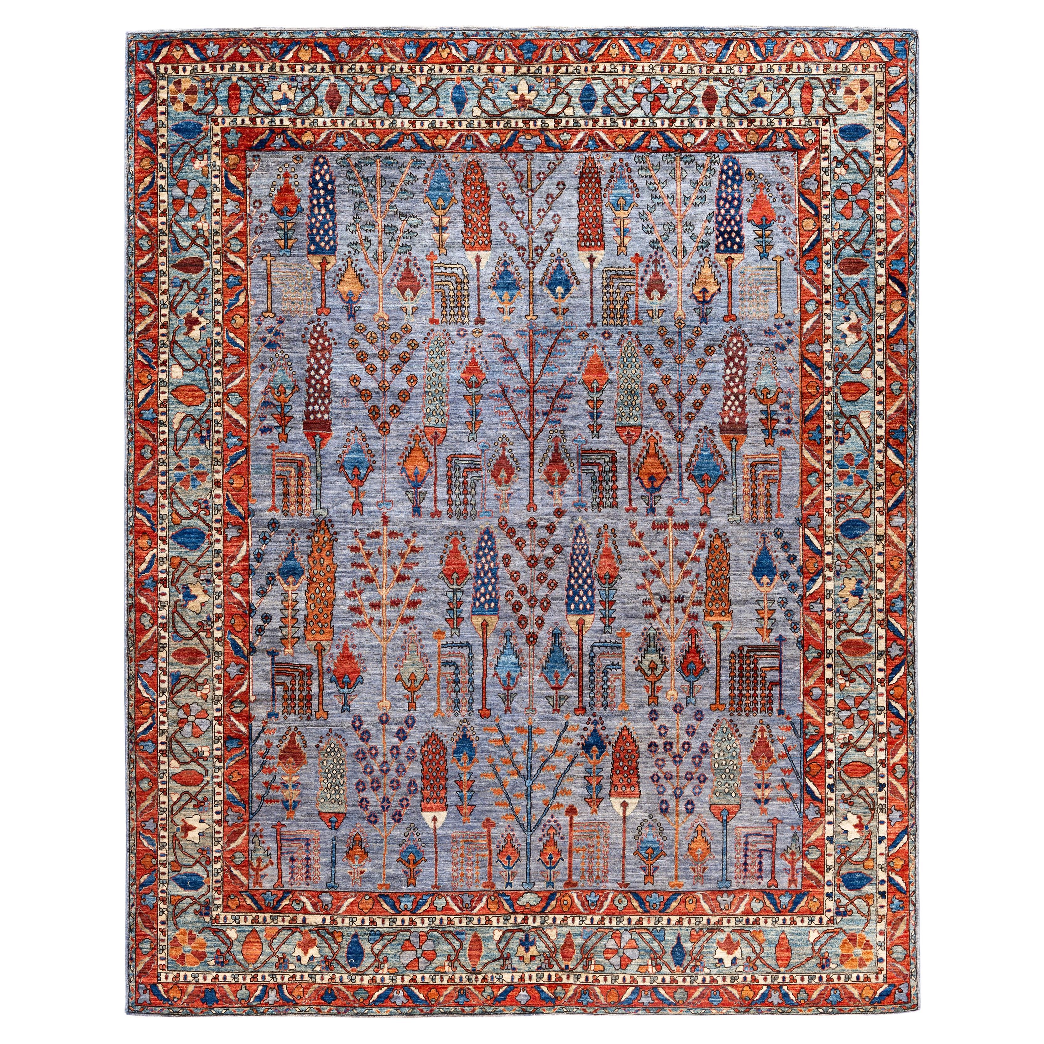 Tappeto Serapi One-of-a-Kind Wool Gray Area Rug 8' 1" x 10' 1" in vendita