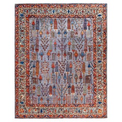 Tappeto Serapi One-of-a-Kind Wool Gray Area Rug 8' 1" x 10' 1"
