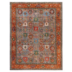 Serapi One-of-a-Kind Wool Gray Area Rug 8' 1" x 10' 3"