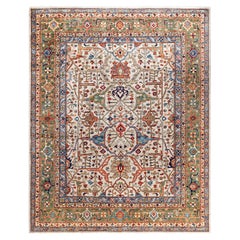 Serapi One-of-a-Kind Wolle Gray Bereich Teppich 8' 1" x 9' 11"