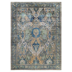 Tappeto Serapi One-of-a-Kind in lana grigio 8' 10" x 11' 10"