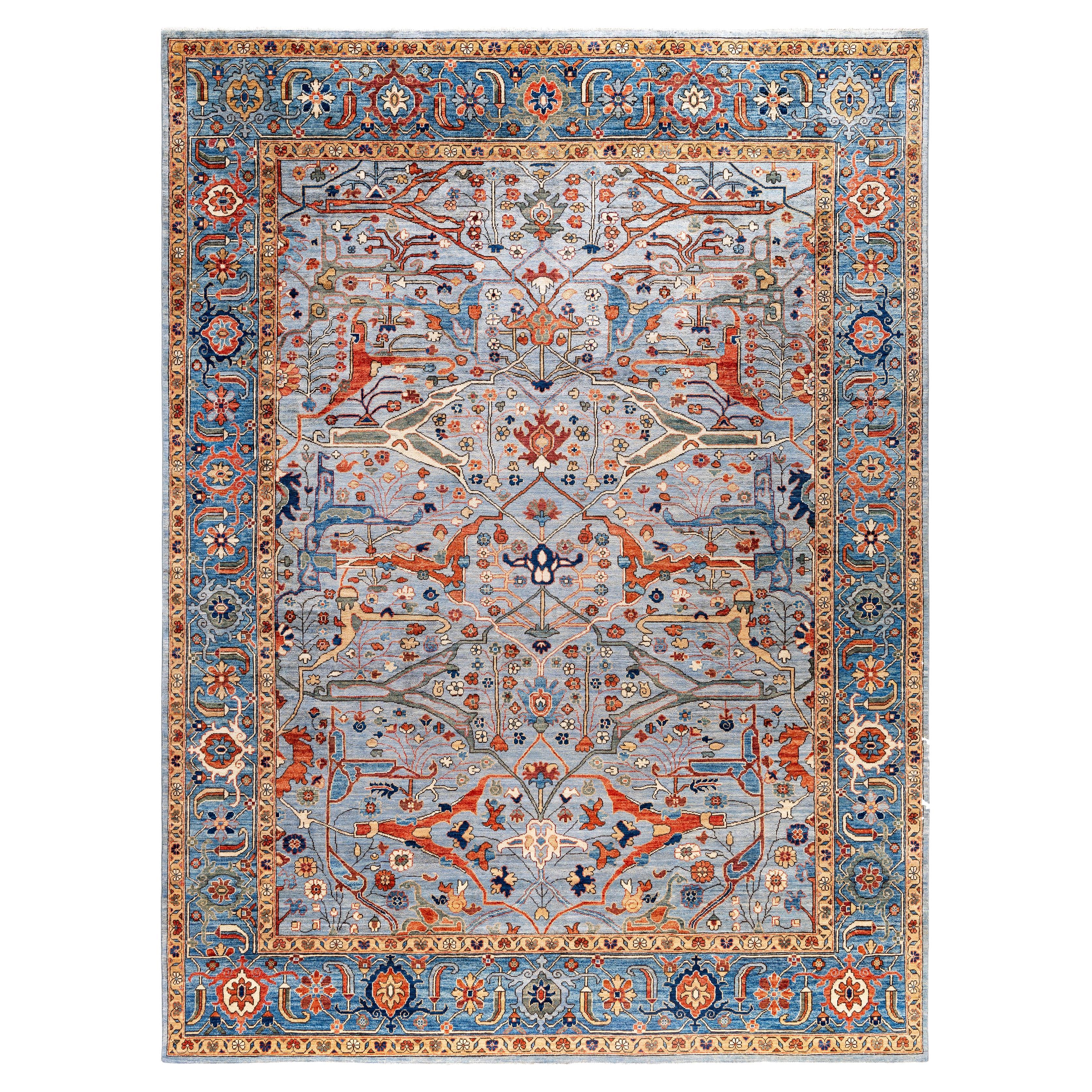 Serapi One-of-a-Kind Wool Gray Area Rug 8' 10" x 11' 11"