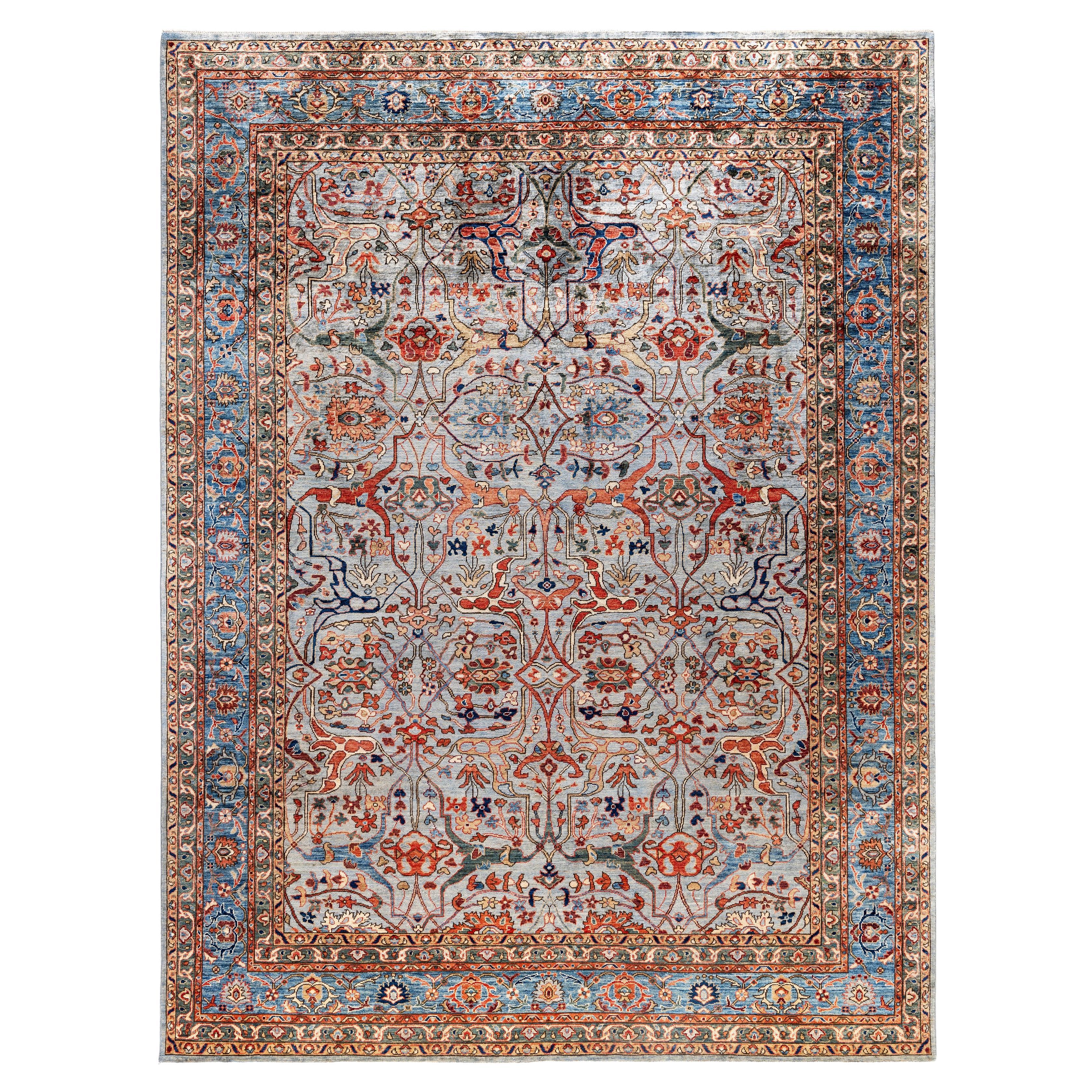 Serapi One-of-a-Kind Wool Gray Area Rug 8' 10" x 11' 9"