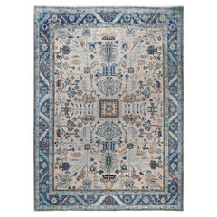 Tappeto Serapi One-of-a-Kind in lana grigio 8' 10" x 11' 9"